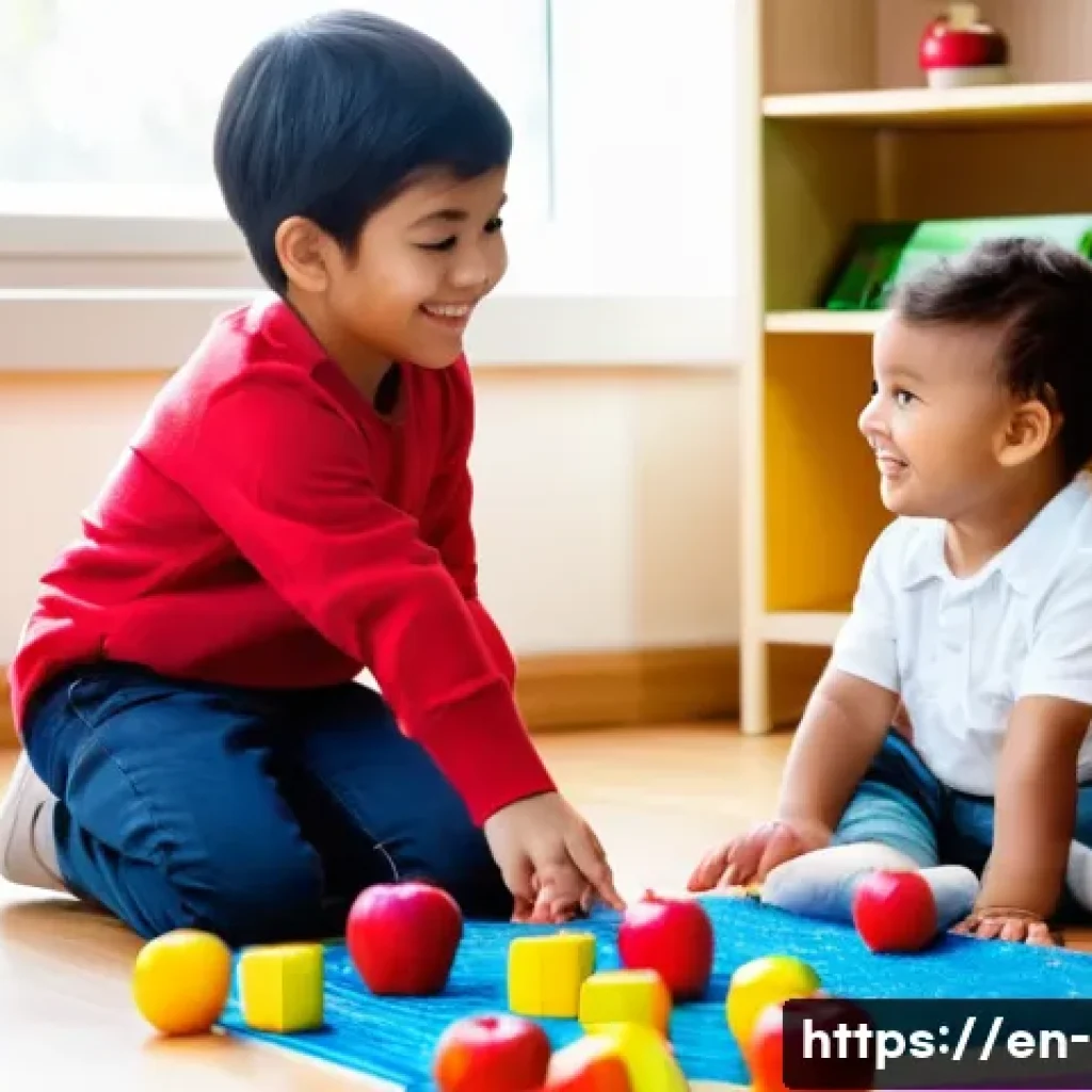 유아기 수 개념 형성 - A cozy early childhood classroom scene featuring a diverse group of toddlers around 3 to 4 years old...